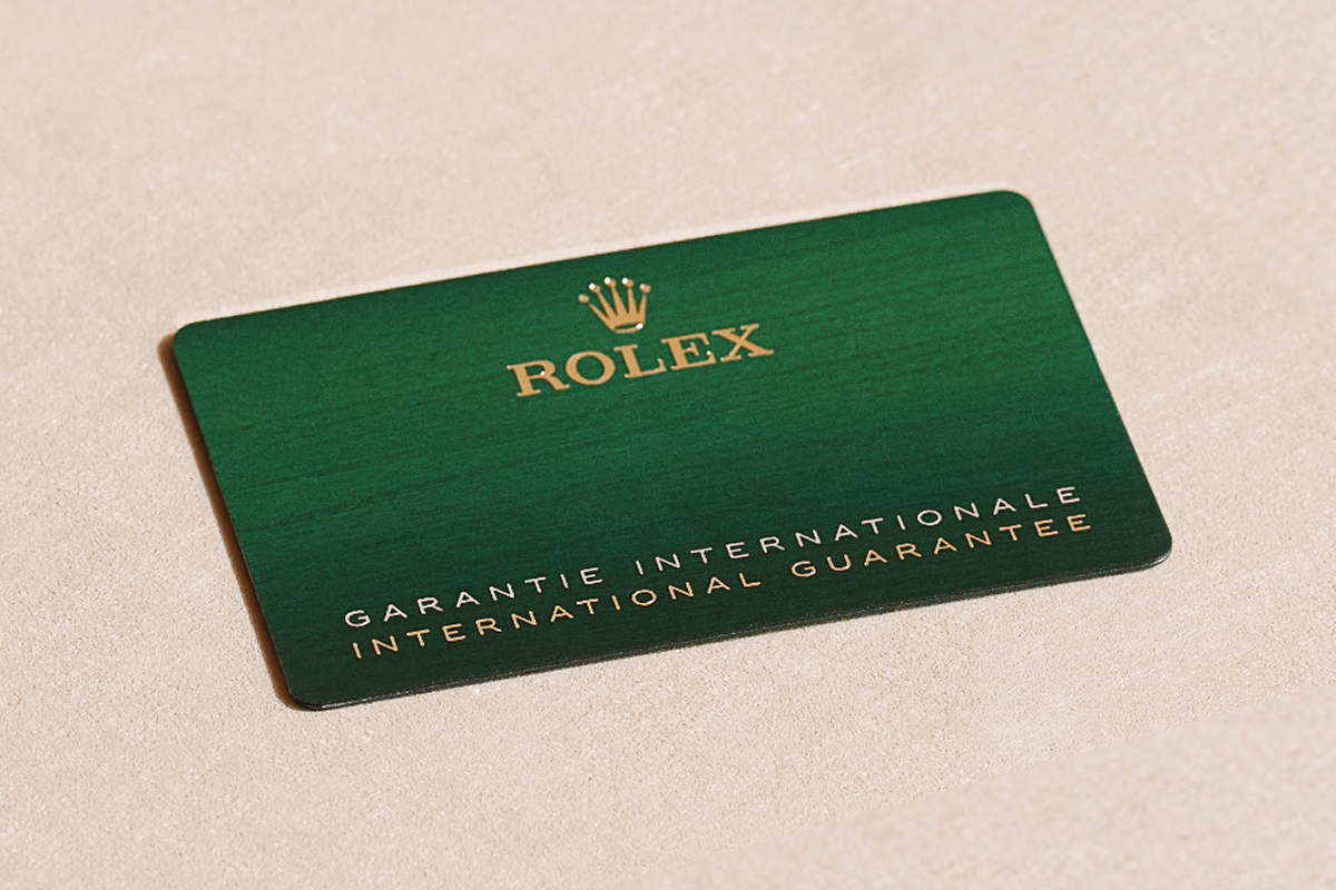 Rolex guarantee card portrait