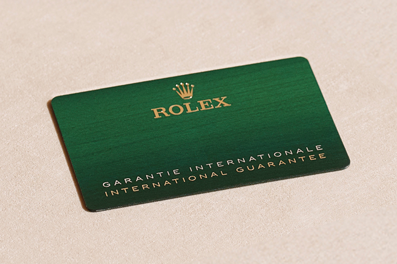 Rolex guarantee card landscape